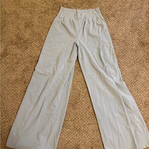 aerie Wide-Leg Pants in Pale Blue